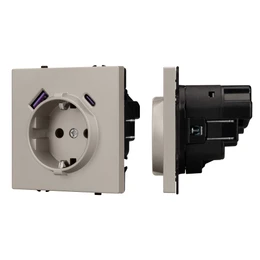 Фото #1 товара Механизм розетки с USB зарядкой SCT-NOBE-MUAC-SFPL-CA (230V, 16A) (Arlight, -)