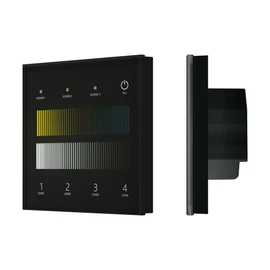 Фото #1 товара INTELLIGENT ARLIGHT Сенсорная панель SMART-DALI-301-11-4G-3SC-DT8 Черная (230V, встраиваемая, 2.4G) (IARL, IP20 Пластик, 5 лет)