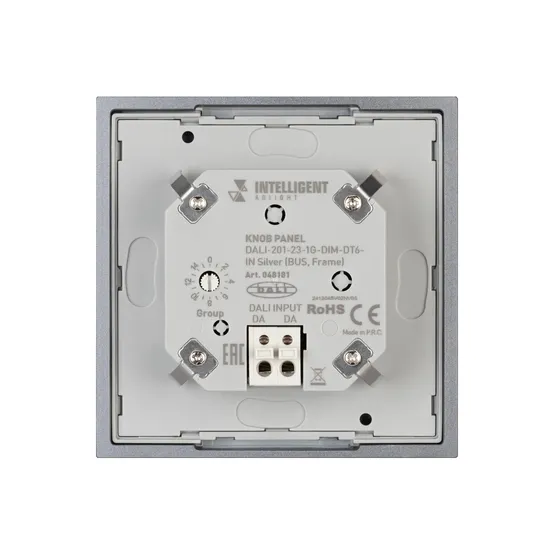 Фото #2 товара INTELLIGENT ARLIGHT Кнопочная панель DALI-201-23-1G-DIM-DT6-IN Silver (BUS, Frame) (IARL, IP20 Металл, 3 года)