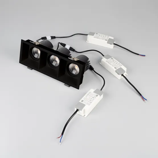 Фото #4 товара Светильник MS-FLOW-BUILT-S230x85-3x6W Day4000 (BK, 38 deg, 230V) (Arlight, IP20 Металл, 5 лет)