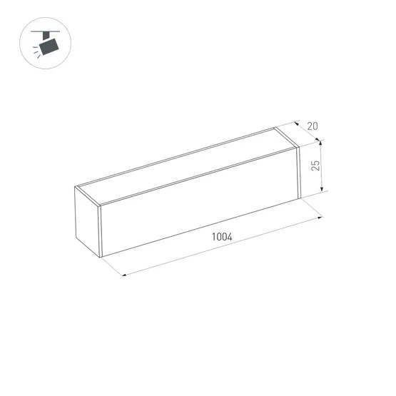 Фото #5 товара Светильник MAG-FLAT-25-L1000-30W Warm3000 (BK, 100 deg, 24V) (Arlight, IP20 Металл, 3 года)