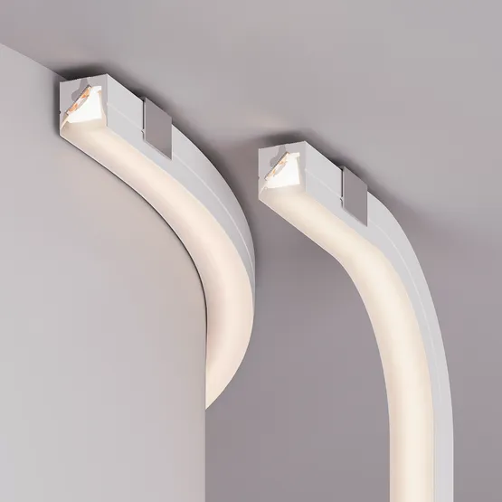 Фото #5 товара Силиконовый профиль WPH-FLEX-1616-TWIST-S11-10m WHITE (Arlight, Силикон)