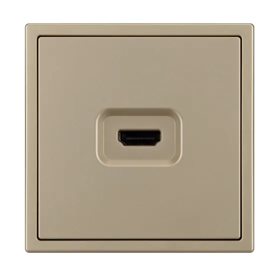 Фото #3 товара Механизм HDMI розетки SCT-NOBE-MHD1-SFPL-GD (Arlight, Золотой песок)