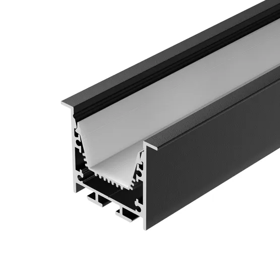 Фото #2 товара Профиль LINIA45-F-TRAY-2000 BLACK (Arlight, Алюминий)