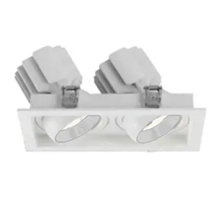 Фото #1 товара Светильник MS-VORTEX-BUILT-S250x140-2x30W Warm3000 (WH-WH, 50 deg, 230V) (Arlight, IP20 Металл, 5 лет)