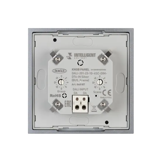 Фото #3 товара INTELLIGENT ARLIGHT Кнопочная панель DALI-201-23-1G-4SC-DIM-DT6-IN Silver (BUS, Frame) (IARL, IP20 Металл, 3 года)