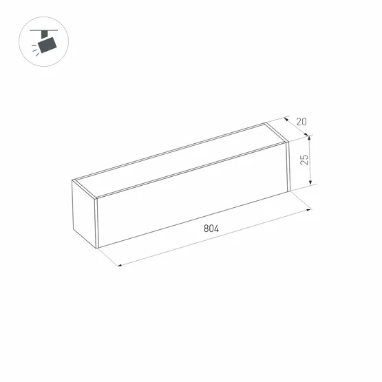 Фото #5 товара Светильник MAG-FLAT-25-L800-24W Warm3000 (BK, 100 deg, 24V, DALI) (Arlight, IP20 Металл, 3 года)