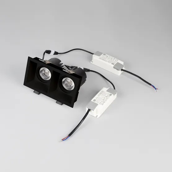 Фото #6 товара Светильник MS-FLOW-BUILT-S157x85-2x6W Warm3000 (BK, 15 deg, 230V) (Arlight, IP20 Металл, 5 лет)
