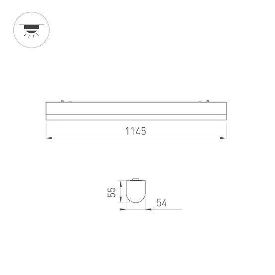 Фото #2 товара Светильник ALT-LARGO-1145-36W Day4000 (WH, 90 deg, 230V) (Arlight, IP65 Пластик, 5 лет)