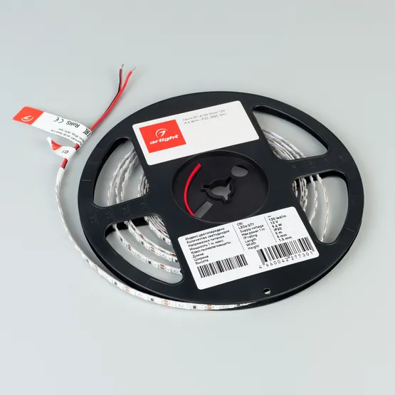 Фото #3 товара Светодиодная лента RT-A120-5mm 12V Blue (9.6 W/m, IP20, 5m) (Arlight, 9.6 Вт/м, IP20)